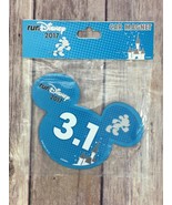 Run Disney Car Magnet 2017 3.1 Running Mickey Mouse Ears New in Package - $9.75