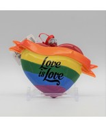 Kurt Adler Love is Love Heart Rainbow Ornament Pride, Love, LGBTQ - £10.84 GBP