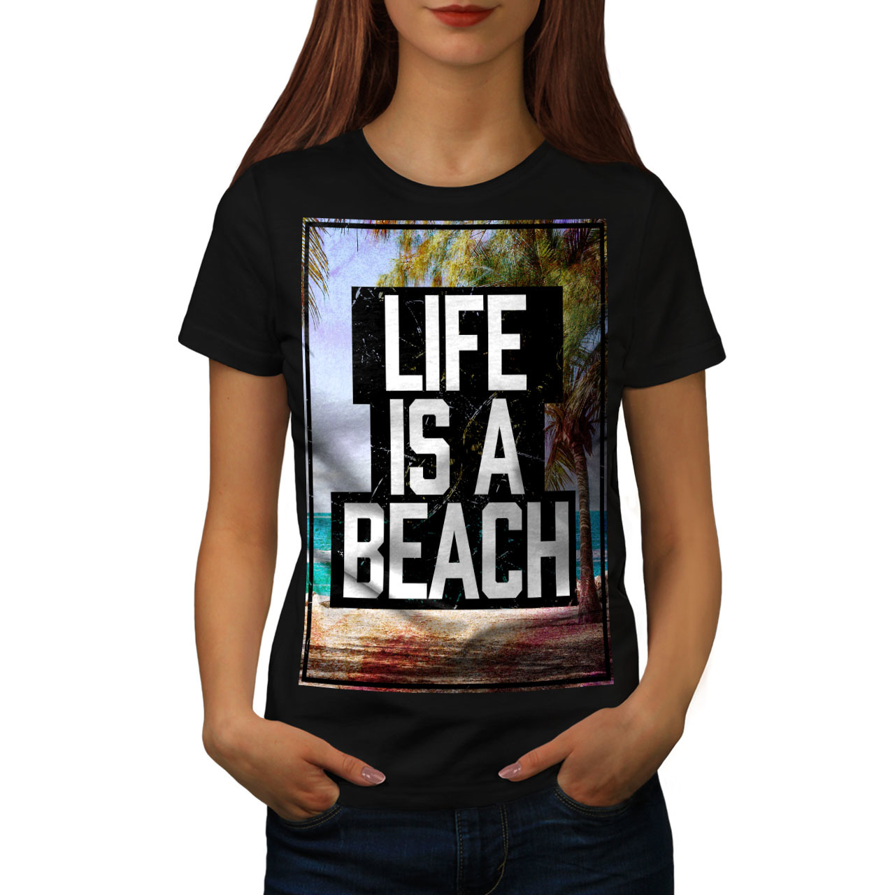 Life Is A Beach Shirt Holiday Sun Women T-shirt - $12.99