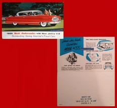 1955 Nash Ambassador Custom Country Club 2-Door Hardtop Color Folding Post Card - £8.17 GBP