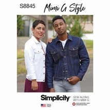 Simplicity Pattern S8845 Unisex Jean Jacket Sewing Pattern Kit by Mimi G Style,  - £17.57 GBP