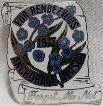 1977 Anchorage Fur Rondy Rendezvous Collector Pin/Forget Me Not Flower-M... - $70.00