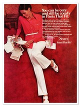 Sears Pants That Fit Reading Holiday Cards Vintage 1972 Full-Page Magazi... - £7.63 GBP