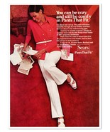 Sears Pants That Fit Reading Holiday Cards Vintage 1972 Full-Page Magazi... - £7.62 GBP
