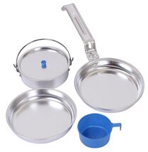 Rothco 5-Piece Aluminum Mess Kit Camping Cookware Military Outdoor Compact - $24.74