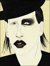 Marilyn Manson 8 x 11 pin-up illustration abstract artwork photo - $3.60