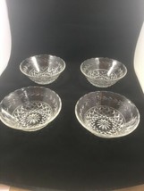 Set Of 4 Matching Vintage Press Glass Bowls - £2.53 GBP