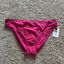 Time And Tru Women’s High Waist Bikini Bottom Fuchsia Supreme Plus Size 1X - $10.99