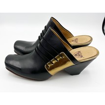 John Fluevog KILLA  BETTY Black &amp; Metallic Mules Size 7 - £95.56 GBP