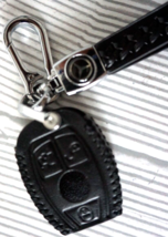 Mercedes Benz Black Leather Key Fob Remote 2 or 3 Button Protective Cover NEW - £17.36 GBP