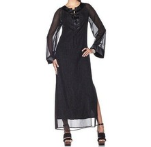 Women&#39;s Church Cocktail kaftan maxi 2PC dress Occasions Shimmer black si... - $89.09+