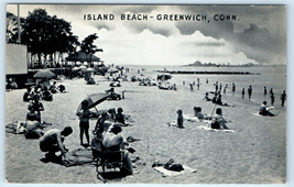 Greenwich Connecticut Island Beach Postcard Vintage - £7.13 GBP