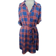 Red and Blue Plaid Dress Size Large - £27.06 GBP