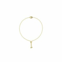 14K Solid Gold Mini Fancy Diamond Bolo Dainty Bracelet - Minimalist - £235.73 GBP