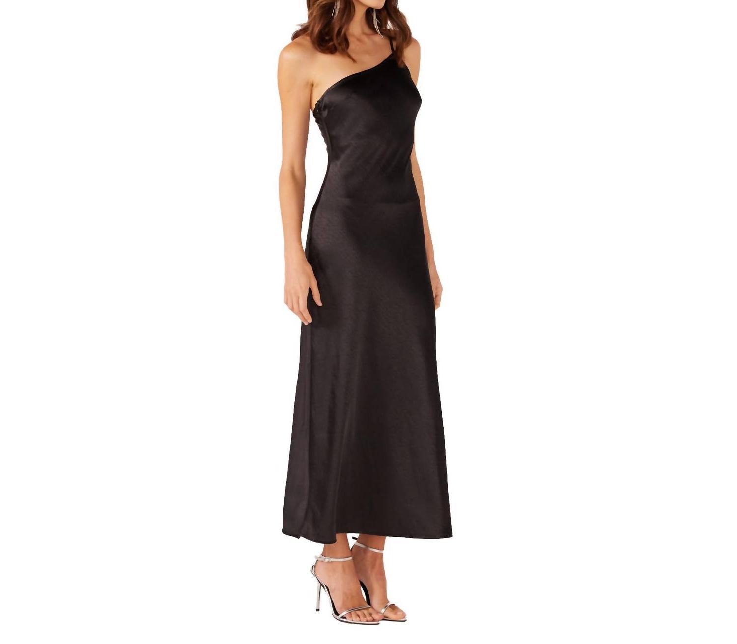 Minkpink Ella One Shoulder Midi Dress Black - $69.00