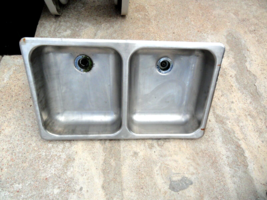 DOUBLE STAINLESS STEEL SINK FROM RV 27" X 17" - $88.20