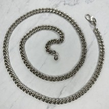 Silver Tone Simple Metal Chain Link Belt OS One Size - $19.79
