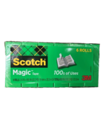 Scotch Magic Tape Refill 6 Rolls (3/4&quot; x 800&quot; Per Roll) Matte Photo Safe - $338.38 MXN