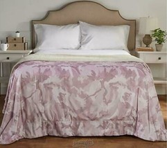 G.I.L.I. Jill Martin Queen Cozy Pink Camo Revers Blush Queen Size Bed Blanket - £44.60 GBP