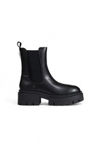 Guess Women Boots - 5 US EU 35 Black Leather Combat Platform Ankle New - $205.50 CAD