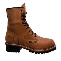 1427WP AdTec Men&#39;s 9&#39;&#39; Logger Boot, Brown, Crazy Horse Leather, Water Proof - £90.31 GBP