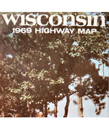 1969 Wisconsin Highway Road Map 2 Sided Vintage Milwaukee Travel Vacatio... - $42.03 CAD