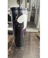 Starbucks 2021 24 Oz.Tumbler Cold Cup Halloween Black Cat Moon Glow In T... - €15,07 EUR