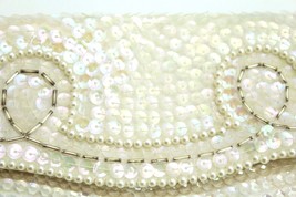 VTG Purse La Regale White Aurora Borealis Sequin Wedding Cocktail Clutch... - $36.38