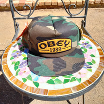 OBEY 1989 Unfiltered Cap Hat Snapback Patch Logo Sample Field Camouflage Green - £31.27 GBP