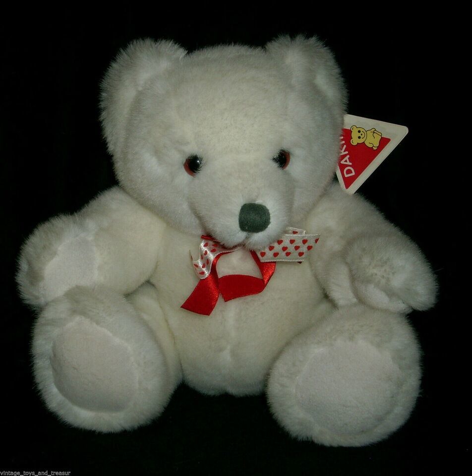12" VINTAGE 1989 R DAKIN LOVE A BEAR WHITE TEDDY STUFFED ANIMAL PLUSH TOY W/ TAG - $46.55