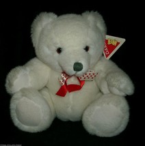 12&quot; VINTAGE 1989 R DAKIN LOVE A BEAR WHITE TEDDY STUFFED ANIMAL PLUSH TO... - £36.61 GBP