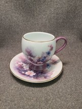 Lena Liel Blossoms and Butterflies Cup Saucer Teleflora - $11.40