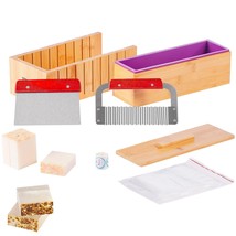 VEVOR Soap Making Kit, Bamboo Cutting Box and Inner Box with Silicone Mo... - $29.39