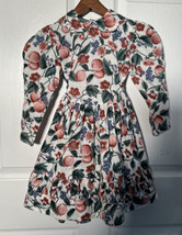 Vtg 80&#39;s Handmade Little Girl&#39;s Dress Cotton Floral Fruit Cottagecore Ga... - £23.85 GBP