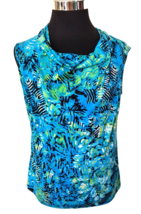 Jones Studio Separates Blouse Women&#39;s Size Large Multicolor Tropical  Pullover - £14.79 GBP