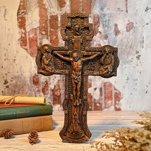 Orthodox Religious Carved Crucifix - Carved from Natural Wood - £43.58 GBP+