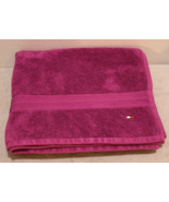 Tommy Hilfiger Solid Purple Bath Towel Cotton 26x46 inch Modern - $9.85