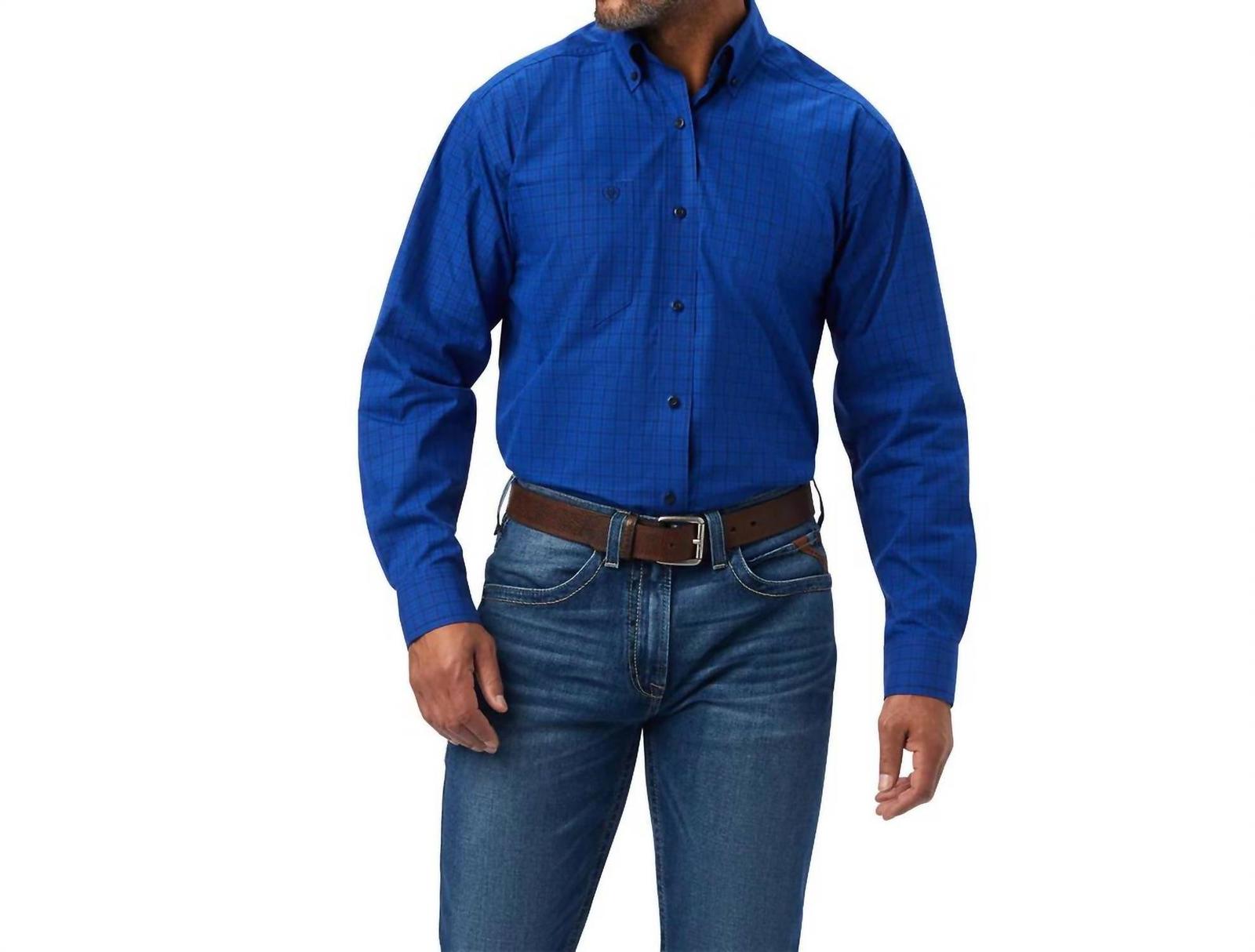 Ariat Pro Series Bentley Classic Fit Shirt Blue - $48.00