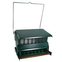 Rugged Green Metal Squirrel-Proof Bird Feeder with Easy-Refill Top - $146.99