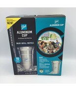 NEW (2) Boxes Of 10  Ball Aluminum Cup Recyclable Aluminum Cold-Drink Cu... - £15.63 GBP