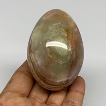 239.9g, 2.7&quot;x2&quot; Natural Green Onyx Egg Gemstone Mineral, from Pakistan, B32043 - £23.29 GBP