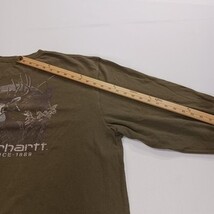 Carhartt Mens Brown 2XL Long Sleeve Original Fit Deer Graphic T-Shirt 102268 301 image 12