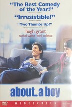 About a Boy DVD Widescreen Edition Hugh Grant Rachel Weis Romantic Comedy - £3.32 GBP