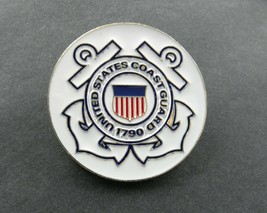 Uscg Coast Guard Round Lapel Hat Pin Badge 1.5 Inches Usa - £4.89 GBP