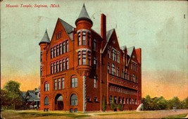 Masonic Temple Saginaw Michigan 1911 postcard BK64 - $3.96