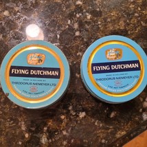 Lot 2 Flying Dutchman Aromatic Pipe Tobacco 2 Oz. Tins Blue Cans Holland - $29.95
