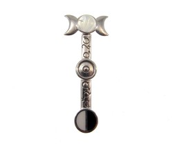 Solid 925 Sterling Silver Phases of Empowerment Triple Moon Astrology Pendant - £47.69 GBP