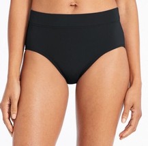 NWT L.L.Bean Women&#39;s BeanSport Swimwear, Mid-Rise Brief Black Size 8 - £18.58 GBP