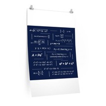 Math Cheat Sheet, Back to School Premium Matte vertical posters - £10.16 GBP