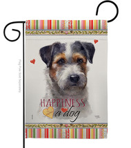 Black Jack Russell Happiness - Impressions Decorative Garden Flag G160157-BO - £16.06 GBP